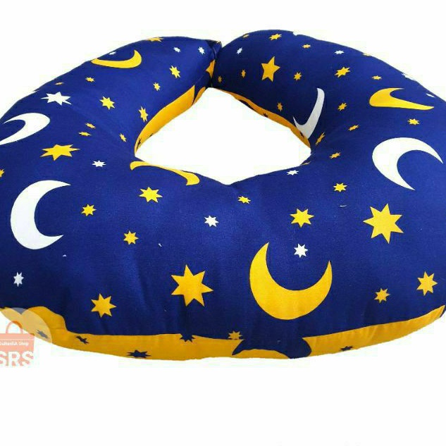 Bantal Menyusui (BANSUI) Bayi Baby Nursing Pillow Bantal Donat Motif Caracter Bulan Bintang