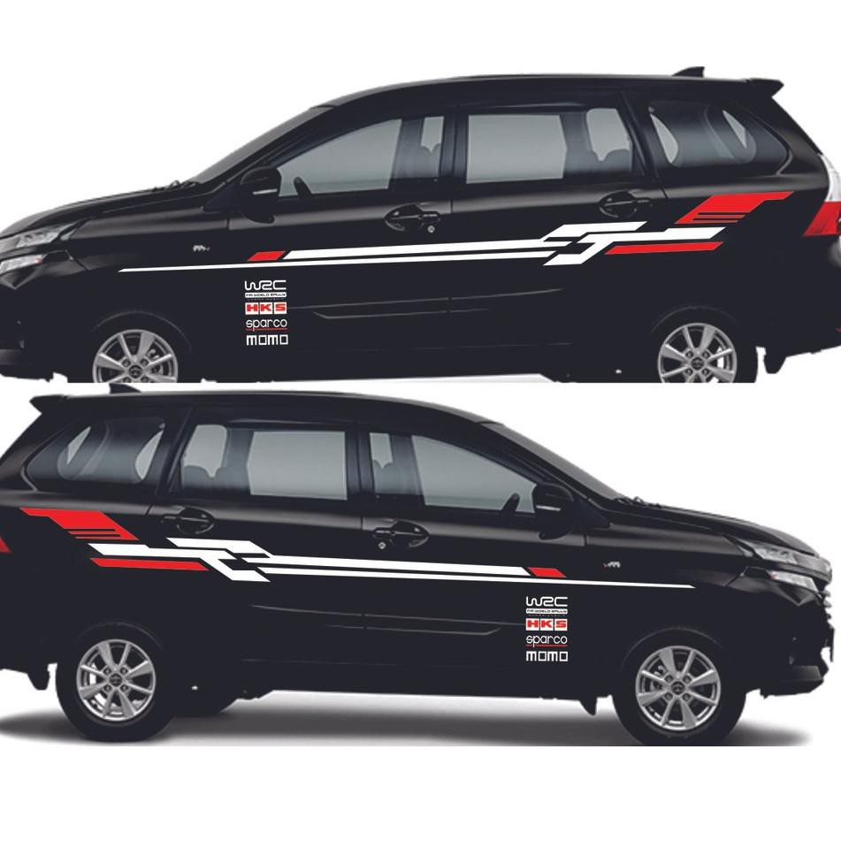  KODE  F9843 terbaru stiker mobil  avanza  stiker list body 