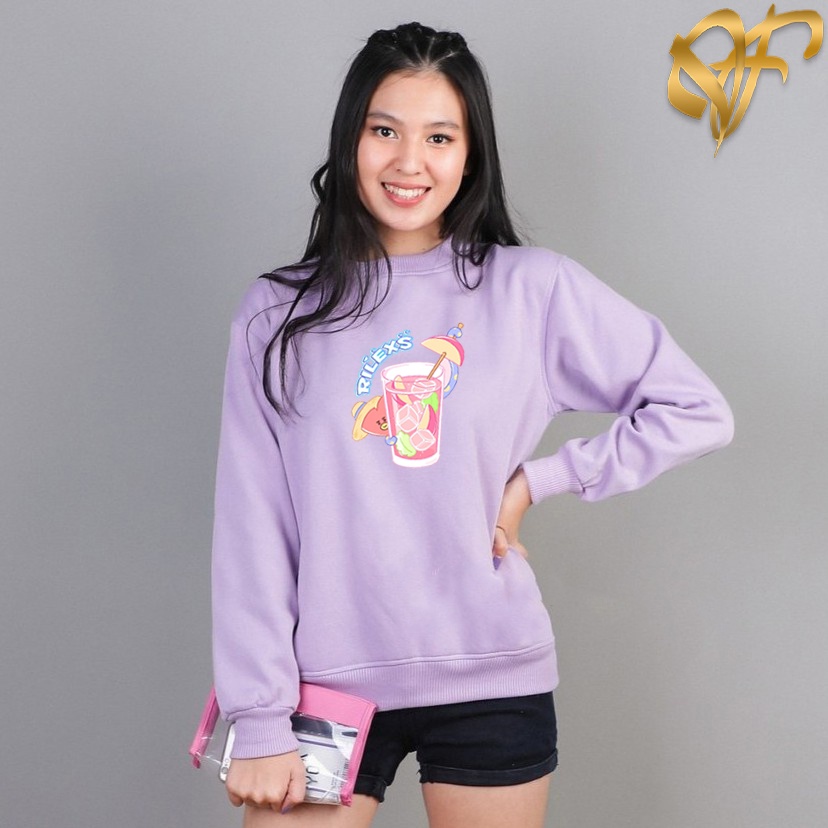 🅳🅵 Sweater Tata Rilexs Aesthetic BTS BT21 Pria &amp; Wanita | Sweater Korea Style Fleece Cotton | Dhea Fashion