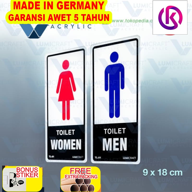 

Terlaris Toilet Men & Toilet Woman Sign Board Acrylic 9 x 18 cm (Satu Set)