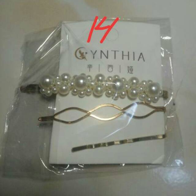 (READY!! MURAH!!) Jepitan ala korea 1 set / hairpin /jepitan kekinian / hair pin pearl / pearl