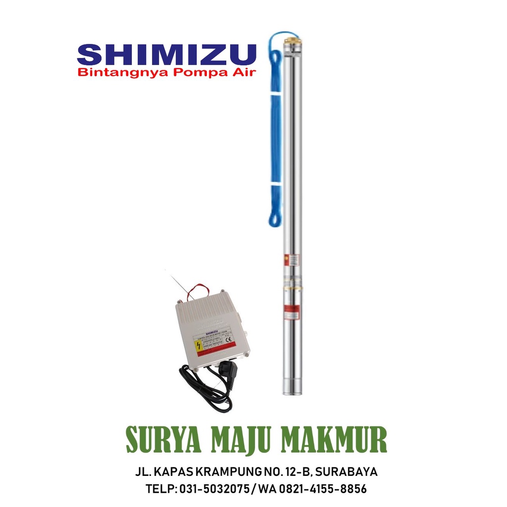 Shimizu SPG 07 232 K BIT 1/3 HP + kabel 30 meter Pompa Celup Sumur Bor dalam
