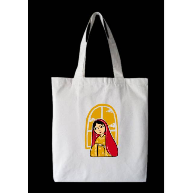 Totebag Kanvas custom sablon sesuai desainmu 30 x 40 Totebag Kanvas custom sablon sesuai desainmu 30 x 40