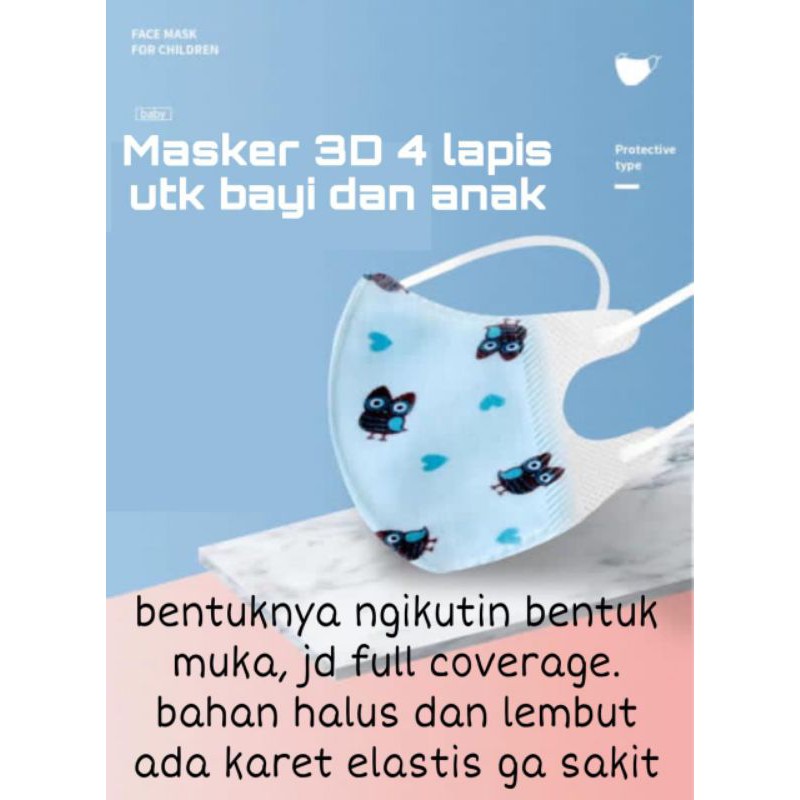 Masker Anak Masker Bayi 3D 3ply