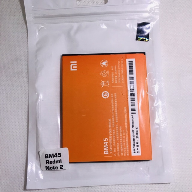 BATERAI/BATRE BM45 XIAOMI REDMI NOTE 2 ORIGINAL