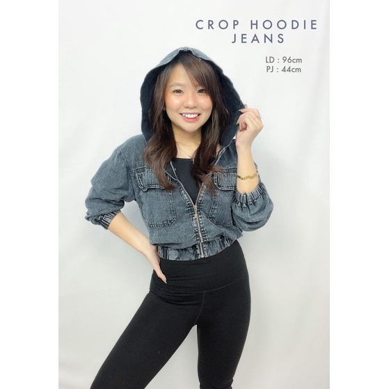 Jaket Jeans Crop Hoodie Jeans Jaket Jeans Import Good Quality Women Jeans Jaket Fashion Import