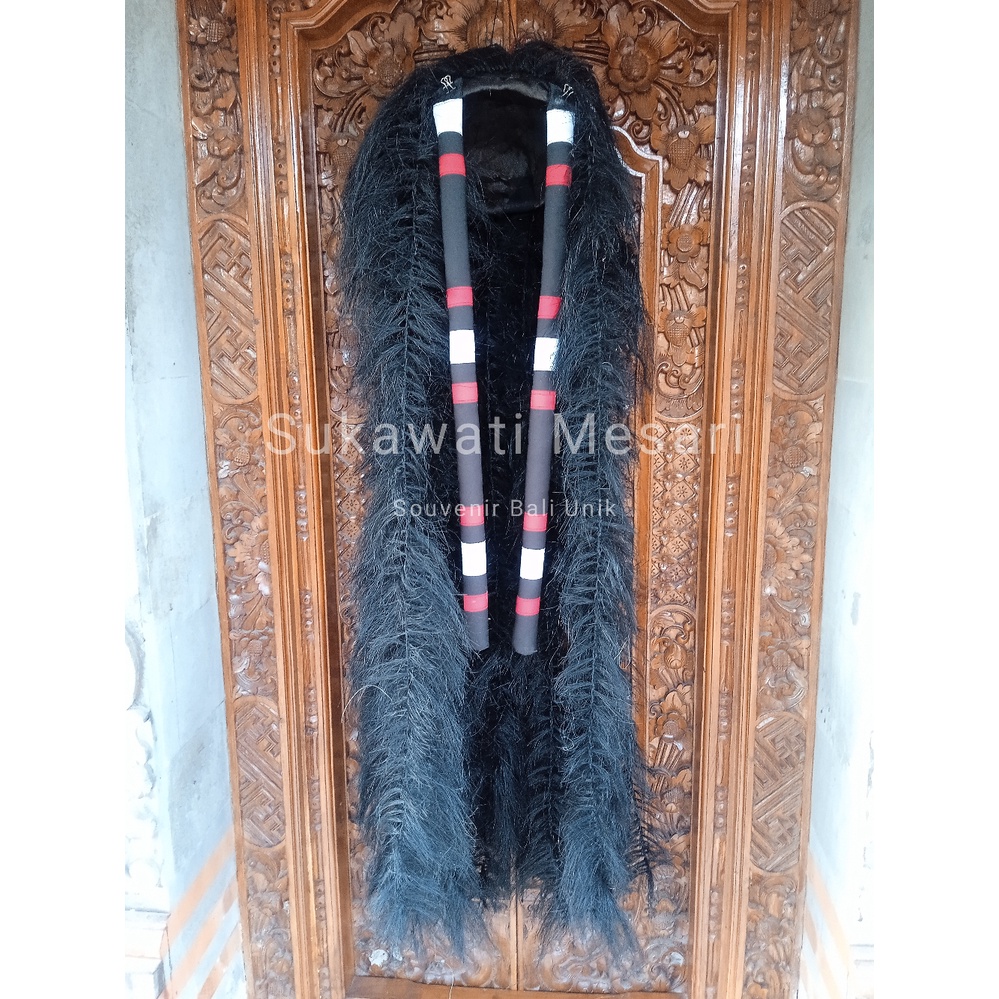 Rambut Rangda Bahan Serat Tanaman Atau Bagu Warna Hitam Dan Hitam Putih Topeng Leak Bali