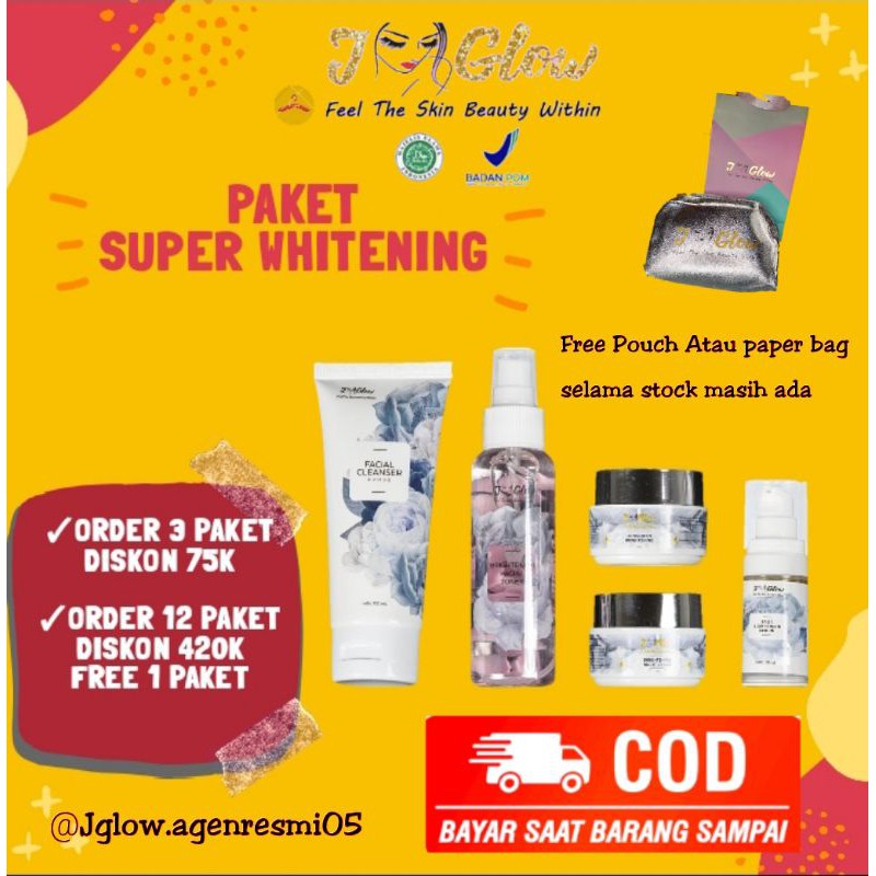 JGLOW PAKET SUPER WHITENING CREAM GLOWING/SKINCARE BPOM PERAWATAN WAJAH-4