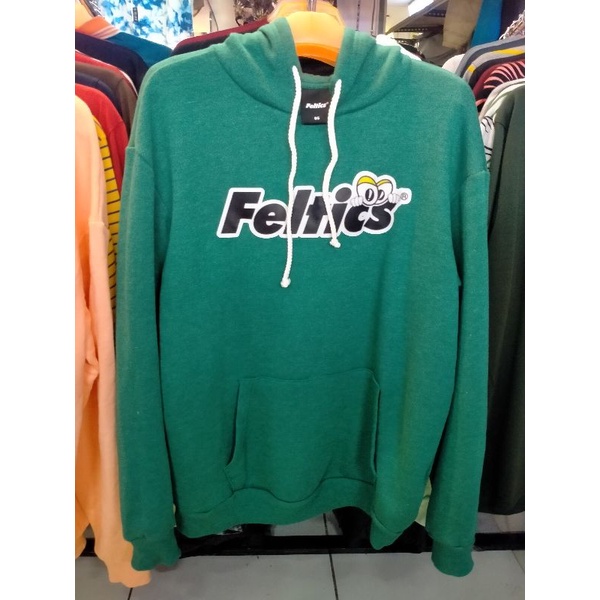 Hoodie sweater  feltics original qualty import varian warna dark greey full katun garmen