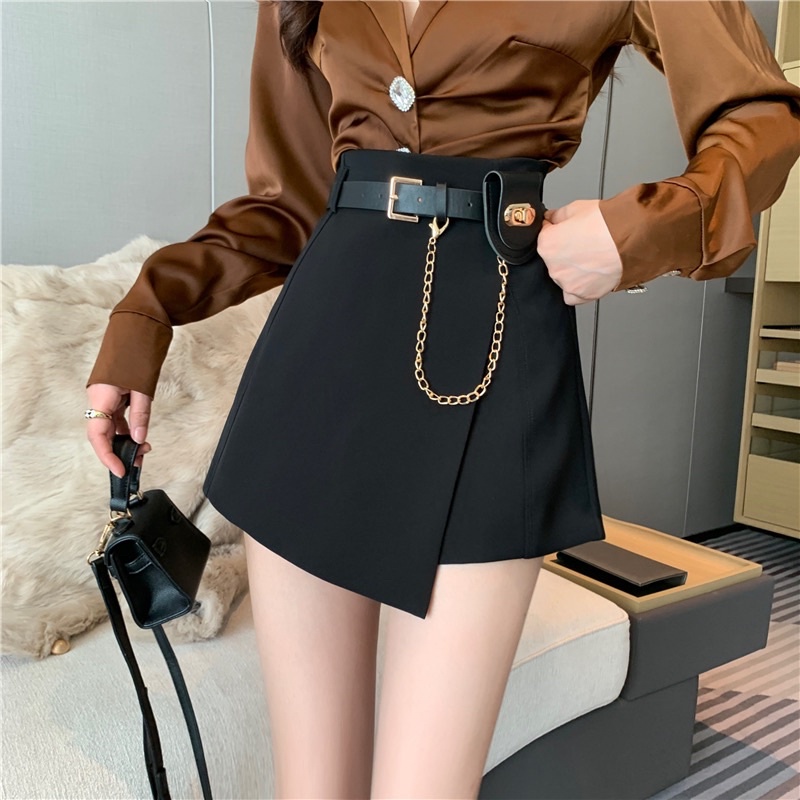 SKORT MINI SKIRT FREE BELT HIGHWAIST IMPORT WANTA ROK MINI MX607