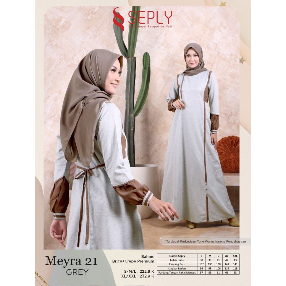 GAMIS TERBARU 2021 SEPLY MEYRA 21 GREY