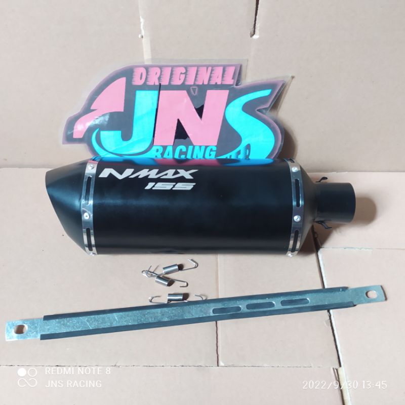 SILINCER SELENCER SLINCER KNALPOT RACING NMAX BLACK DOF YAMAHA NMAX155 SUARA BASS BULAT INLET 50MM