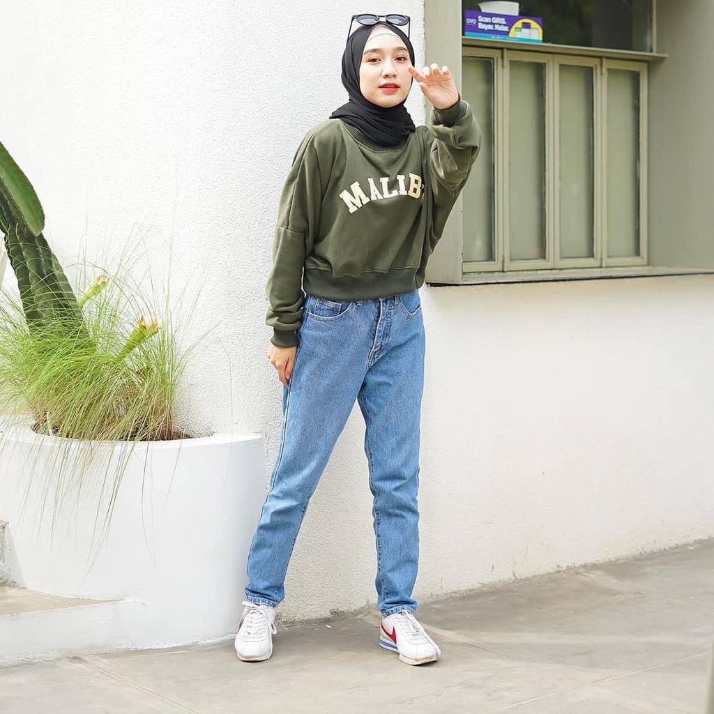 ARMY MALIBU CROP OVERSIZE TEBAL KEKINIAN TERBARU''