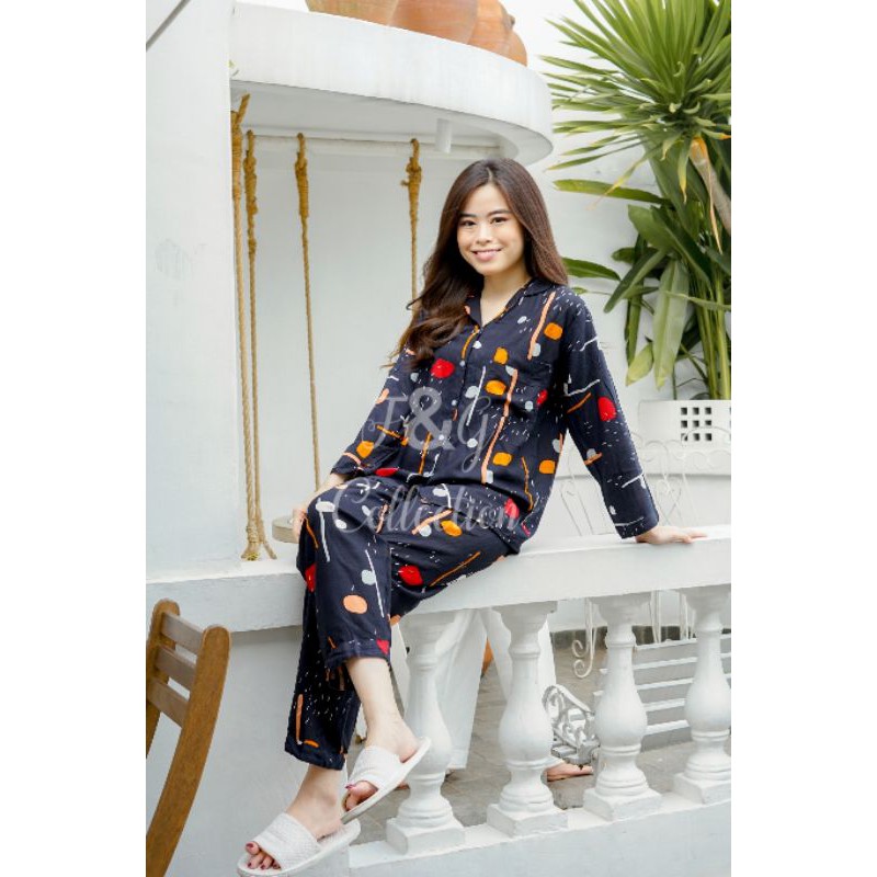 JADE SET / HOMEWEAR / PIYAMA /PAJAMAS / LENGAN PANJANG-CELANA PANJANG