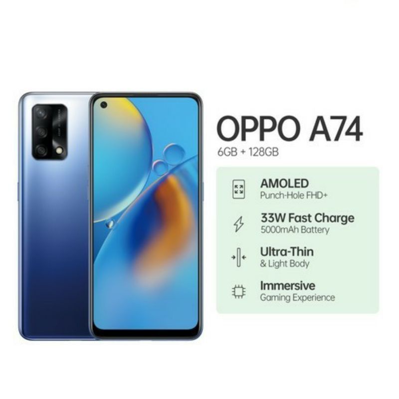OPPO A74 [4G] RAM 6/128GB 100% BARU DAN BERGARANSI RESMI OPPO INDONESIA
