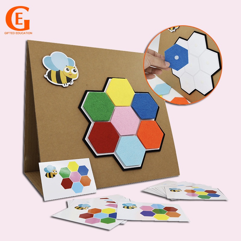 Kids Montessori Colorful Pattern Matching Mainan Anak Koordinasi Mata Tangan Mainan Edukasi Dini