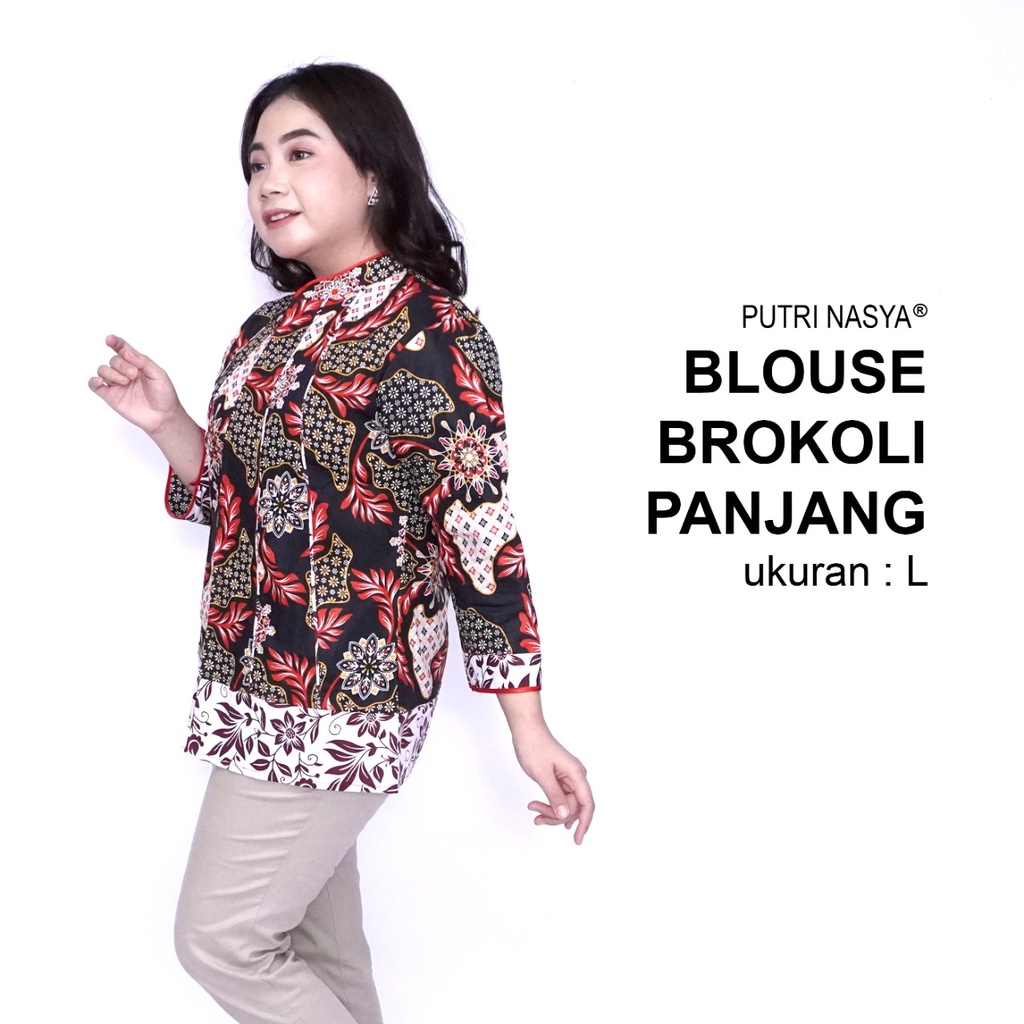 Blouse Batik Big Size LD 140 Wanita Atasan Batik Jumbo L-XL-2L-3L-4L-5L-6L-7L Model Blus Jumbo Kerja Batik / Atasan Big Size Kerja Wanita / Pakaian Batik Kantor Formal Bahan Katun Seragam Super Big / Baju Batik Kekinian Terbaru Modern Trendy