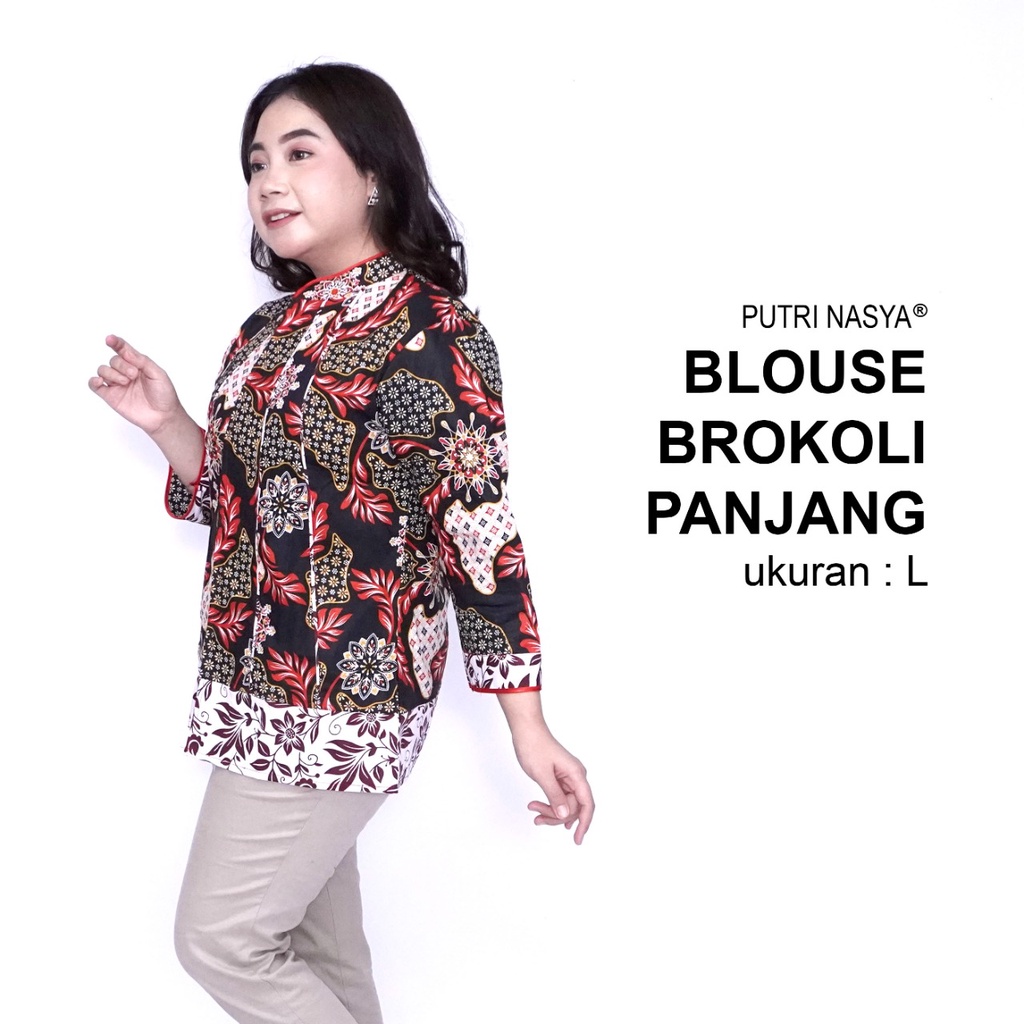 Blouse Batik Big Size LD 140 Wanita Atasan Batik Jumbo L-XL-2L-3L-4L-5L-6L-7L Model Blus Jumbo Kerja Batik / Atasan Big Size Kerja Wanita / Pakaian Batik Kantor Formal Bahan Katun Seragam Super Big / Baju Batik Kekinian Terbaru Modern Trendy