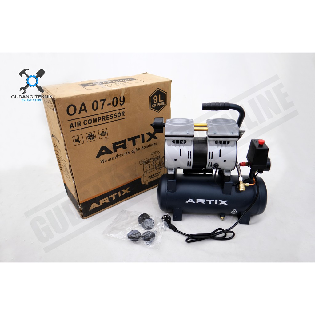 Kompresor Oilless 0 75 HP Artix OA 0709 / Silent Compressor Oiless Artix OA0709