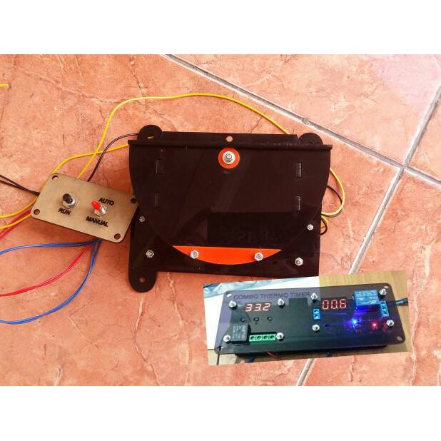 Aktuator Pemutar Rak Mesin Tetas Otomatis, + Thermostat + Timer