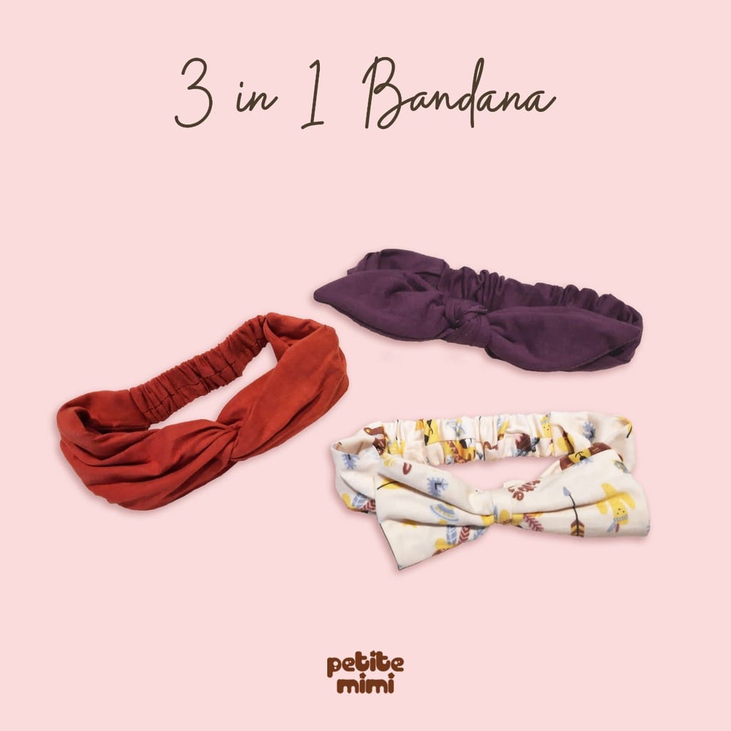 Petite Mimi Bandana Isi 3 - PM-BND/3 Motif Random