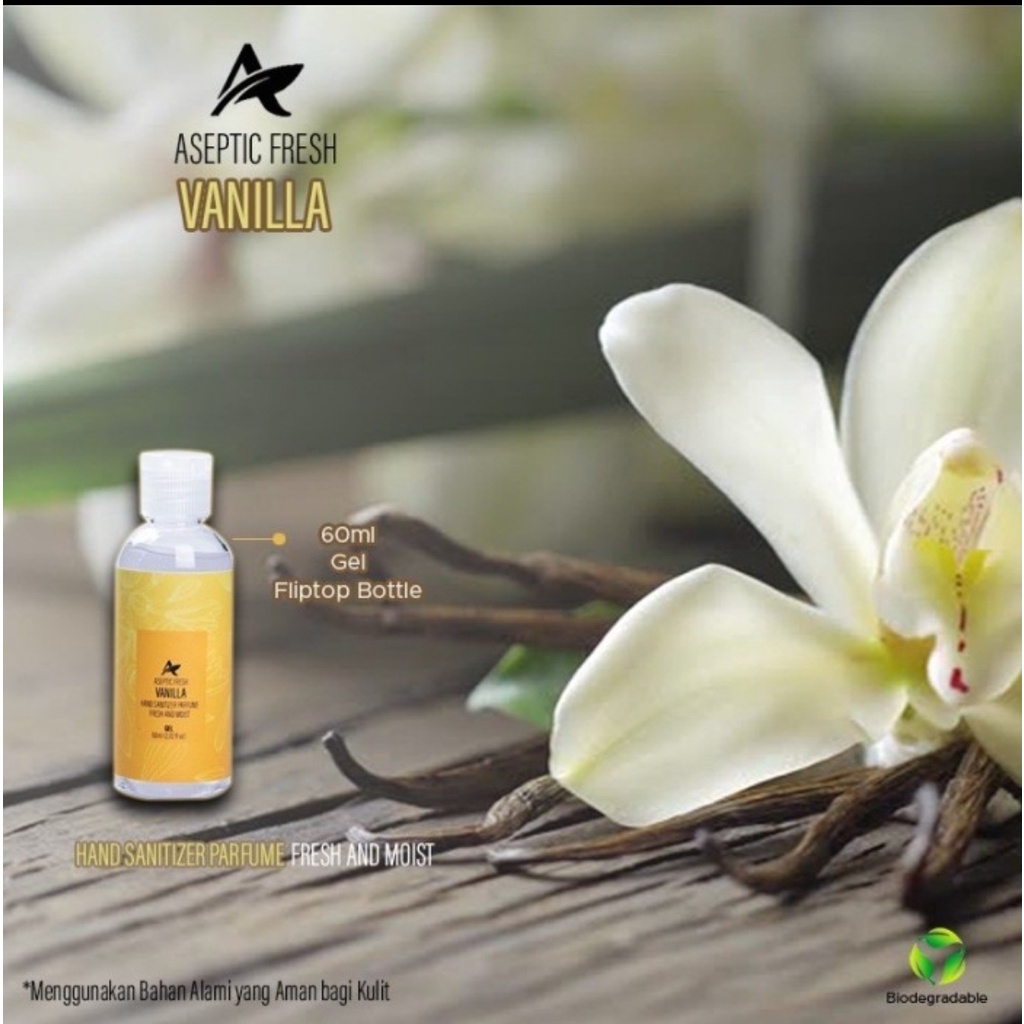 HAND SANITIZER PARFUM VANILA ASEPTIC FRESH AND MOIST