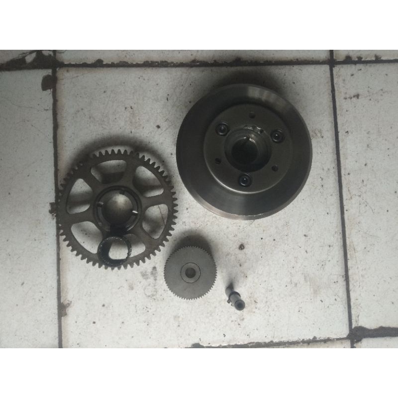 magnet+one way gear pengntar starter besar kecil fullset Yamaha Byson original seken copotan