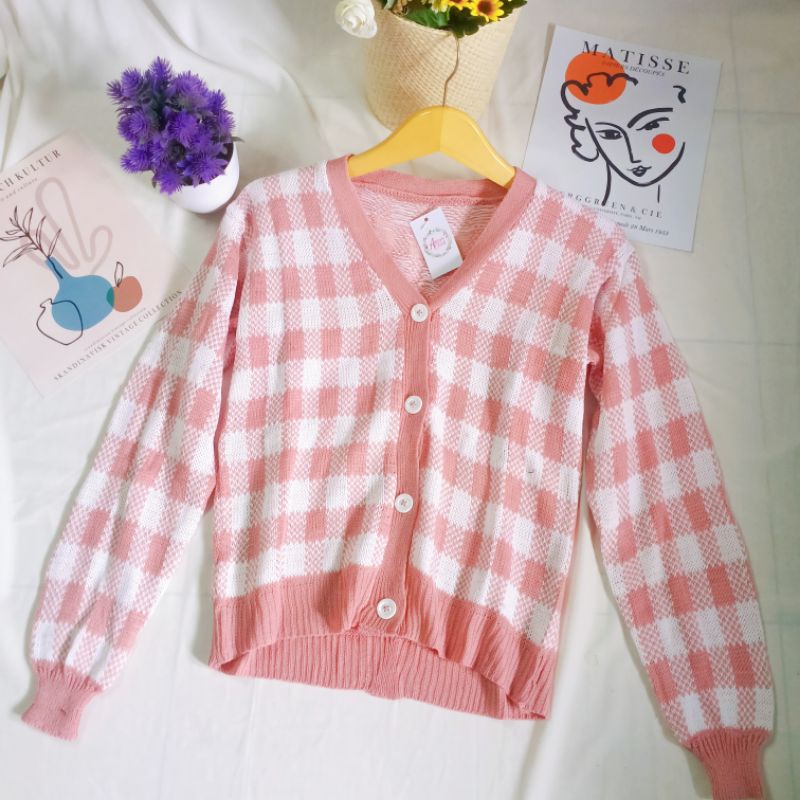 Candy Squre Cardigan Rajut