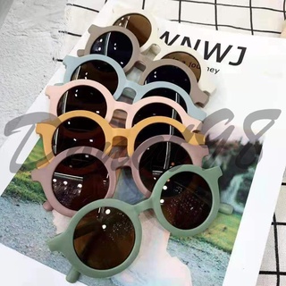 Image of Kacamata Hitam Bingkai Bulat Anti Ultraviolet Anak/Laki-Laki Perempuan Fashion Import