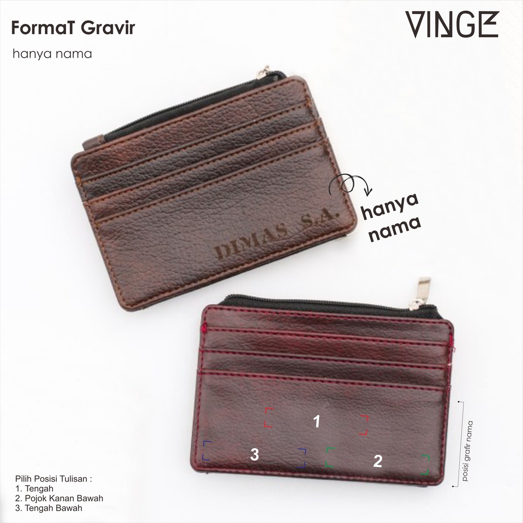 Card Holder 8slot Ekslusif | Dompet model zipper with photo slot |HARALD