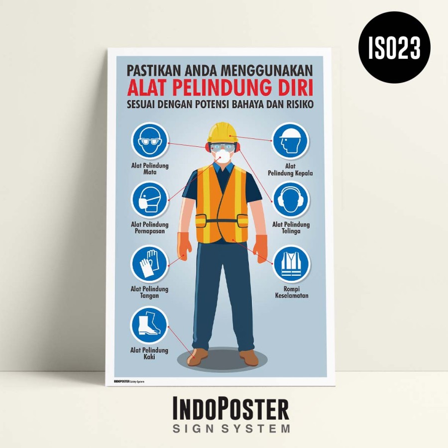 Jual Safety Poster K3 Keselamatan Alat Pelindung Diri Apd A1 Shopee