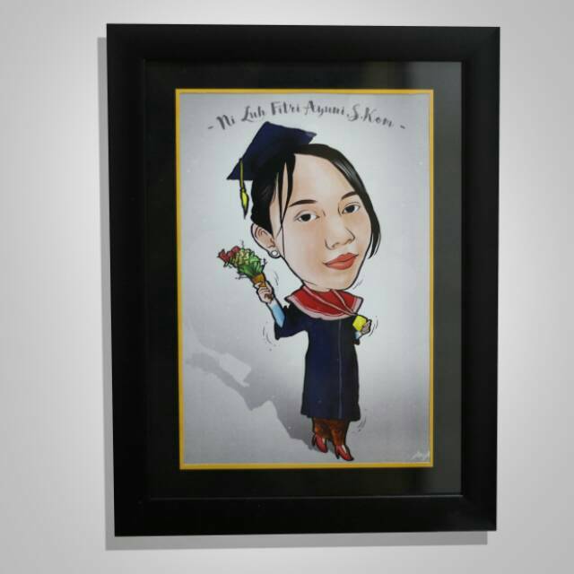 JASA KARIKATUR DIGITAL : KARIKATUR WISUDA / KARIKATUR WEDDING / COUPLE /