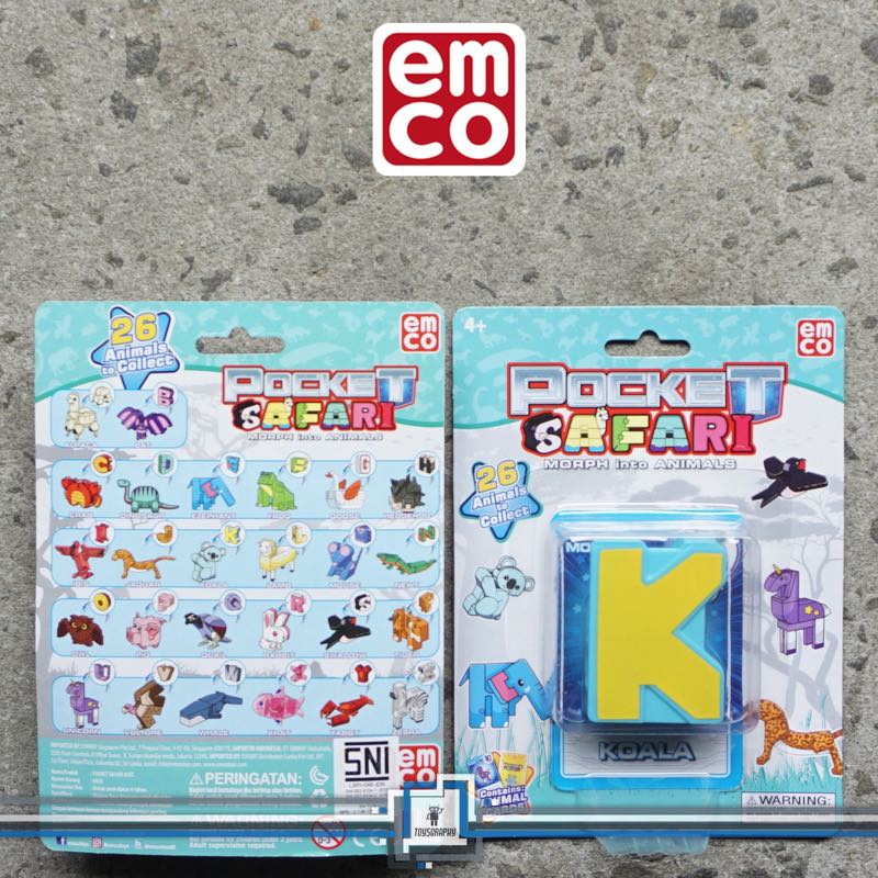 Emco Pocket Safari KOALA Letter K Morphers Robot Animal