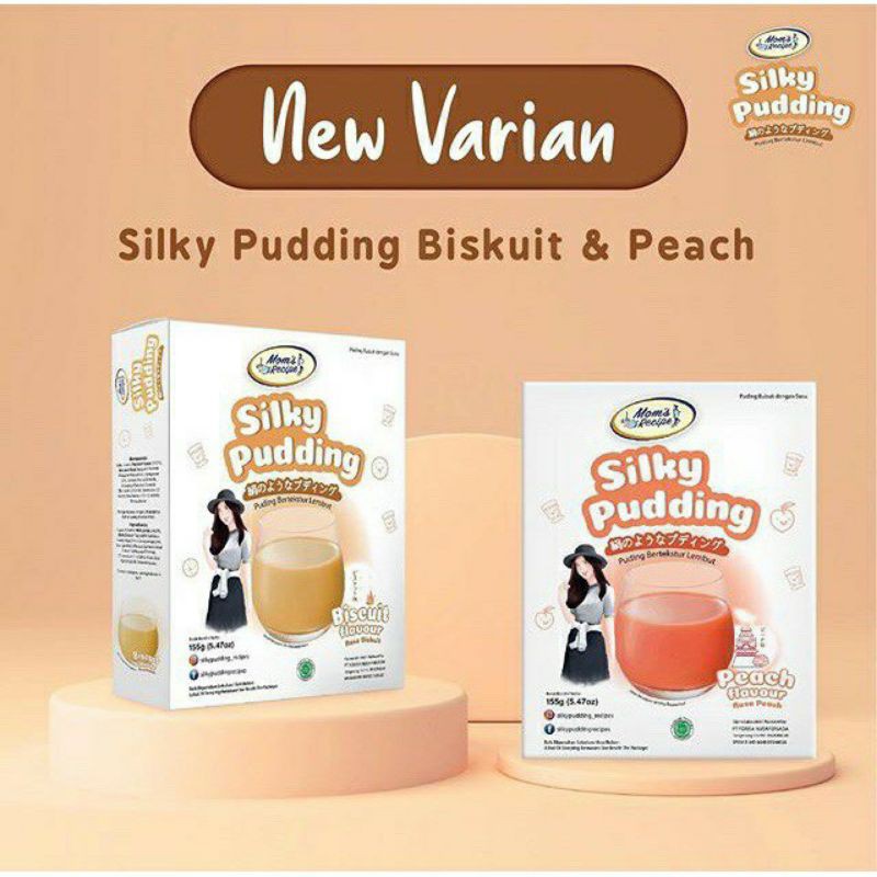 

new!! Silky Pudding Forisa Mom's Recipe Rasa Peach & Biscuit Biskuit Baru 155 gram