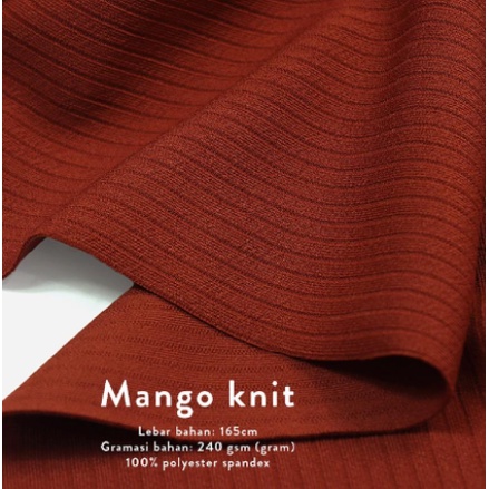 Kain knit manggo bludru / Manggo streech  Terbaik & Berkualitas  ½ meter | Zevanic