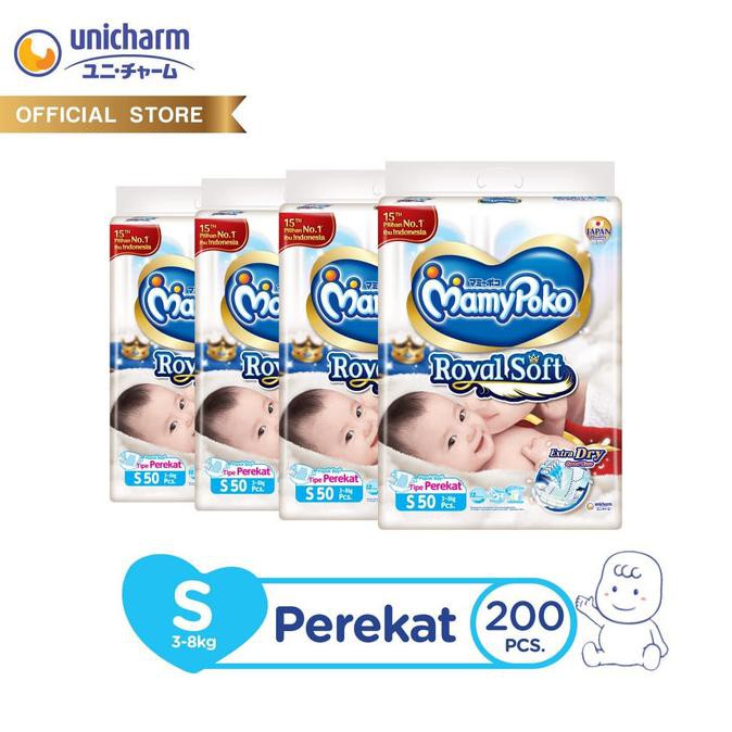MamyPoko Popok Perekat Extra Soft - S 50 - Karton isi 4