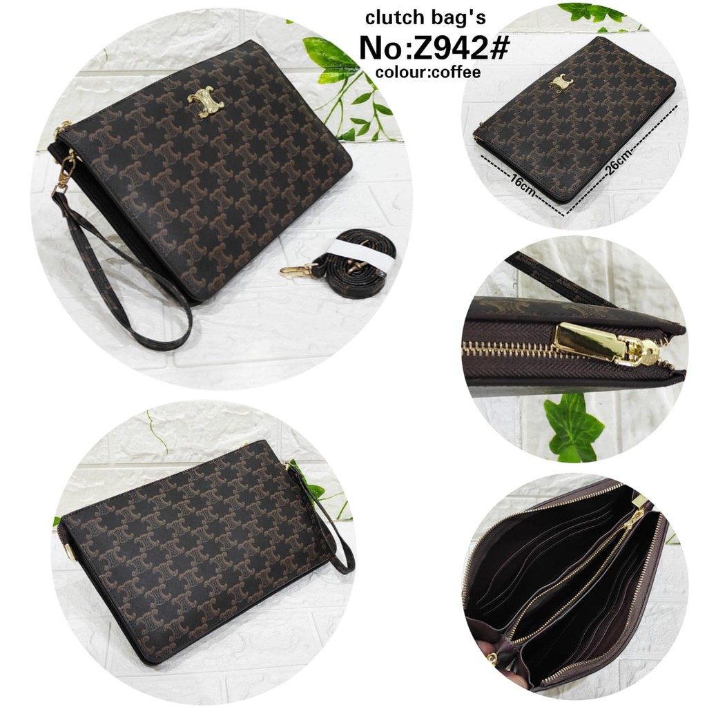 Clutch wanita import 3 ruang semi premium