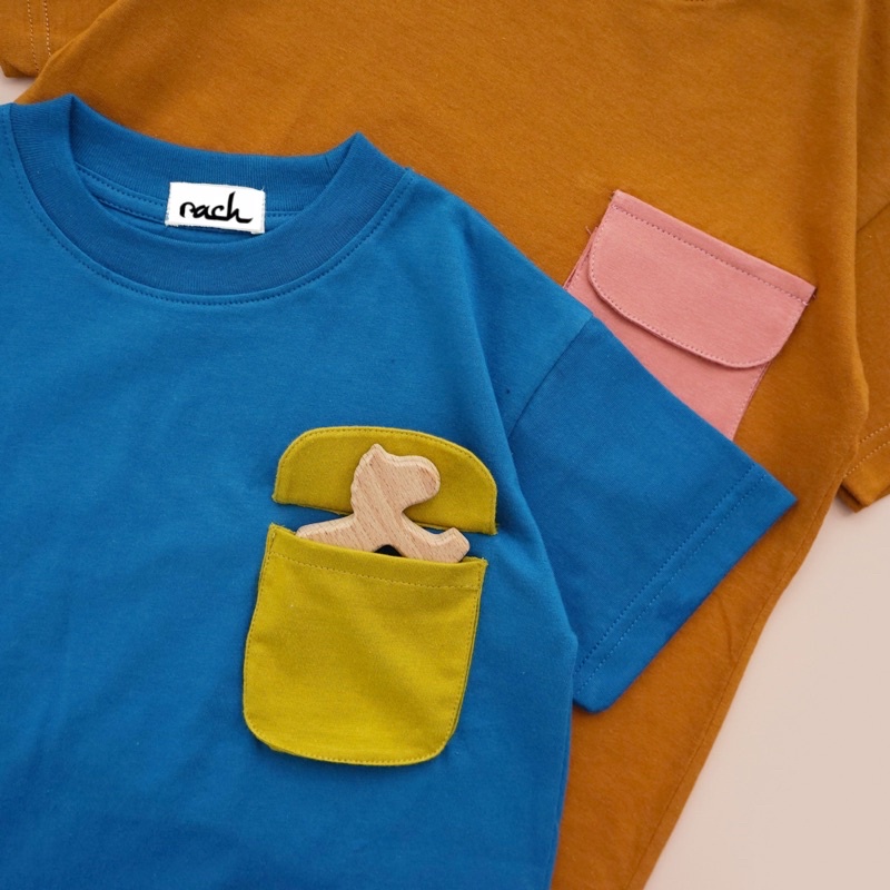 RACHIDKIDS / BASIC TEE POCKET / KAOS ANAK LUCU