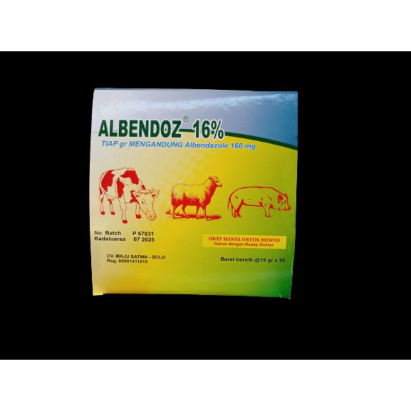 Albendoz Obat Cacing Ternak 15gr