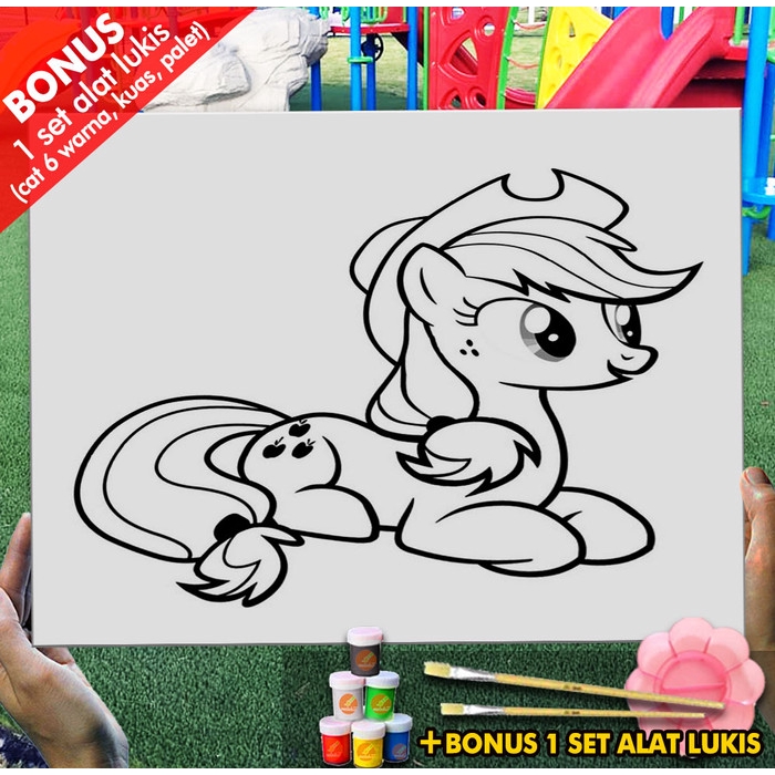 Kanvas Gambar Pony G3 30x40 cm MEL1186 Mewarnai Coloring