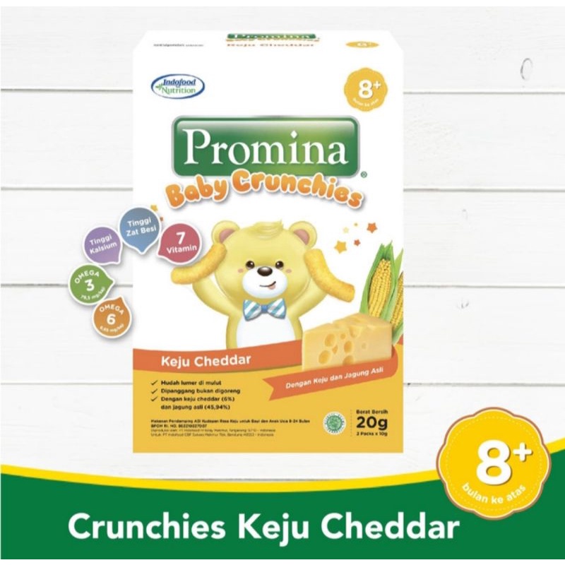 Promina Baby Crunchies 20gr/Snack Bayi 8bln+/Biskuit Bayi Sehat