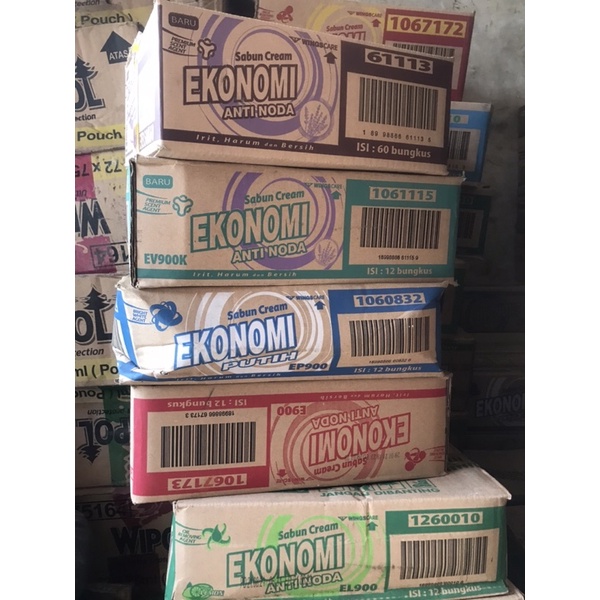 〖Wings Ekonomi Sabun Colek 500K | 1 Dus - 30 Bungkus @180 gram | Sabun Cream Anti Noda | 6 Jenis (Sc