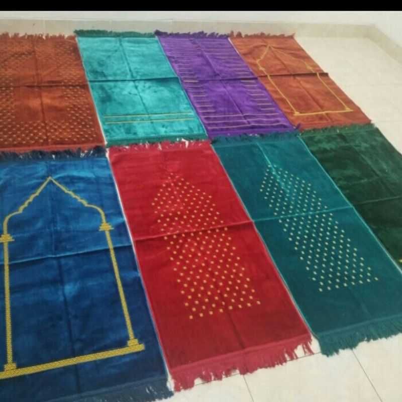 sajadah polos ukuran midi 50x110