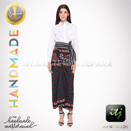 Rok Lilit Etnik Wanita Gaya Tenun Troso Jepara