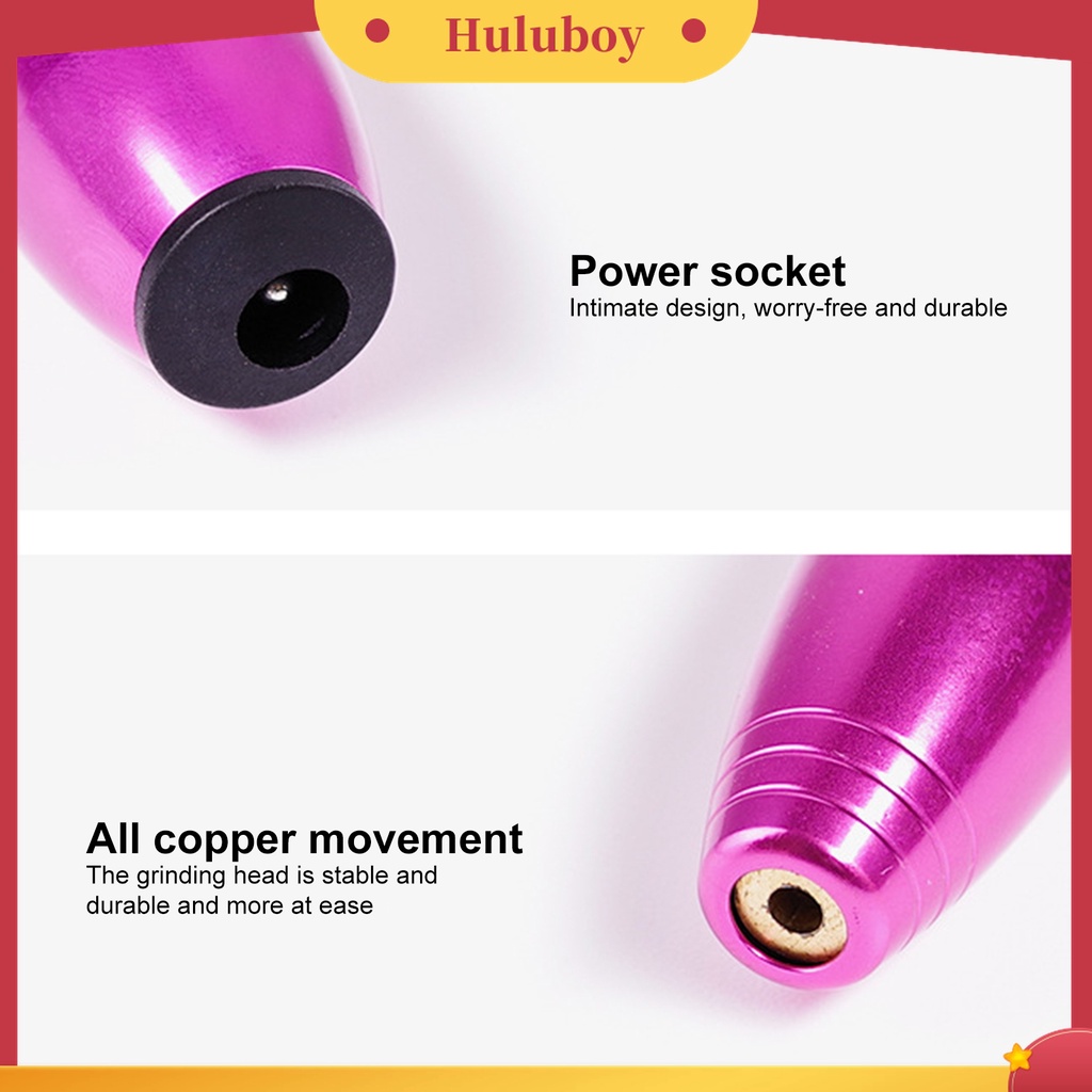 Huluboy Huluboy♡ 1 Set Kikir Kuku Elektrik Profesional Bahan Metal Untuk Manicure