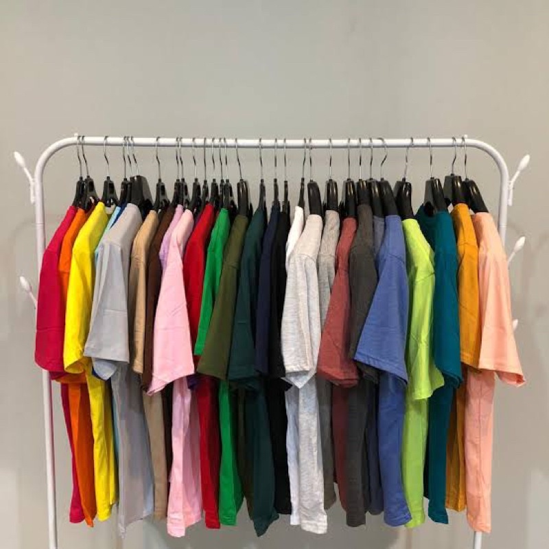 LANGSUNG DARI PABRIK ( BISA COD ) KAOS POLOS O-NECK PRIA WANITA BAJU POLOS TSHIRT UNISEX OVERSIZE JU