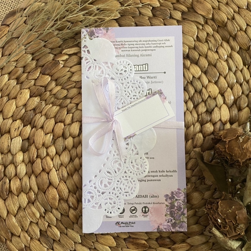 Undangan Elegant / Undangan Lilac / Undangan Kekinian