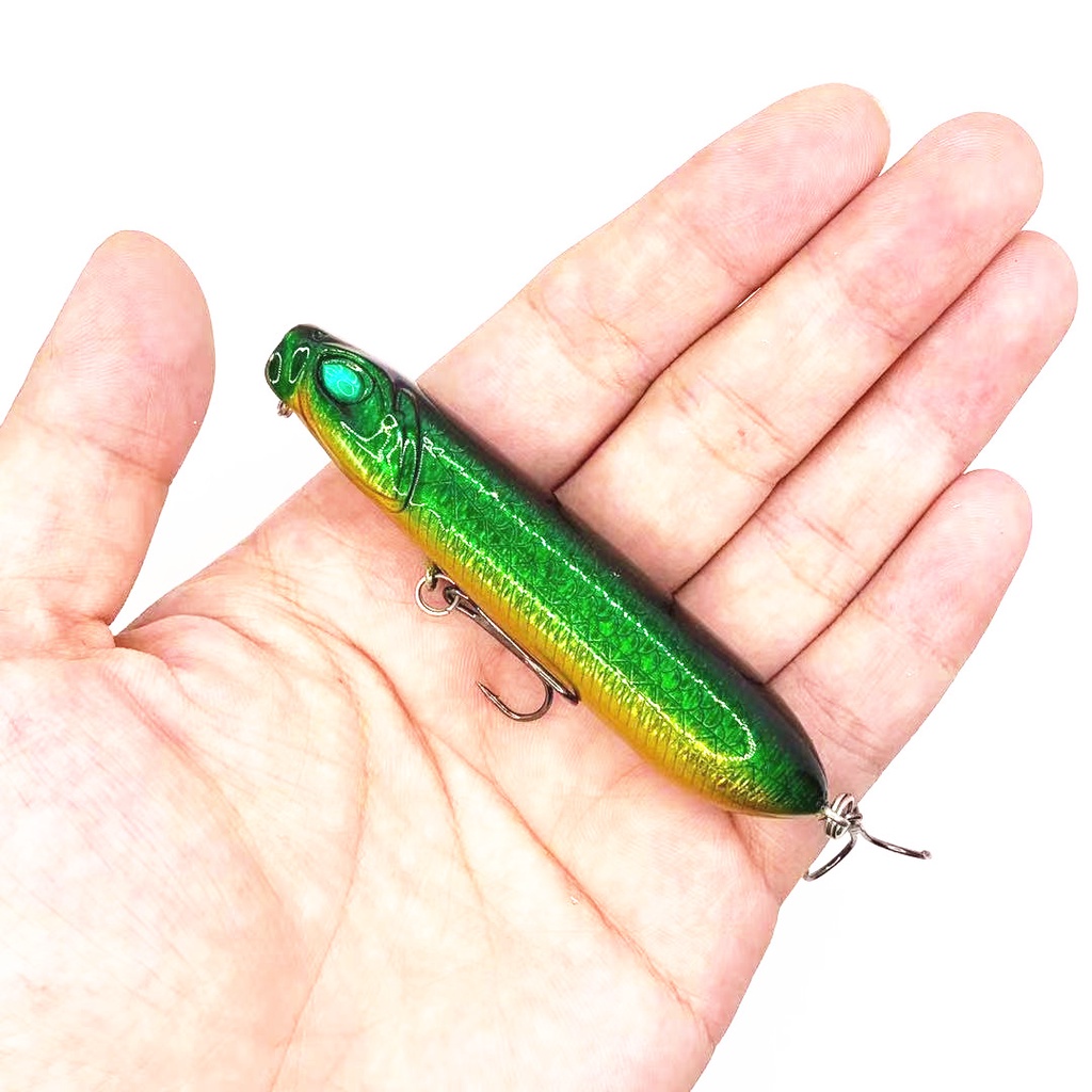 1Pcs New Popper Umpan Pancing Fishing Lure Minnow 8cm 12g Swimbait Bass Wobbler Kail Floating Bait Tackle