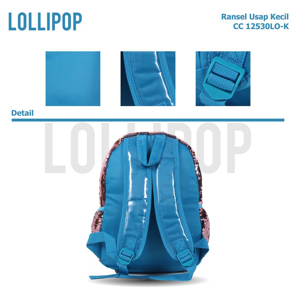 [KLIKTAS] Tas ransel anak perempuan Lollipop 12530 usap manik SEQUIN LOL sekolah SD TK