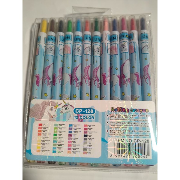 

Krayon Putar Warna Panjang Karakter Cewe/Rolling Crayon 12 color